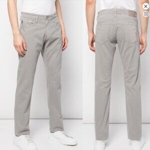 AG Adriano‎ Goldschmied Tellis Slim Pants 31x34 Grey Lightweight Stretch Chevron